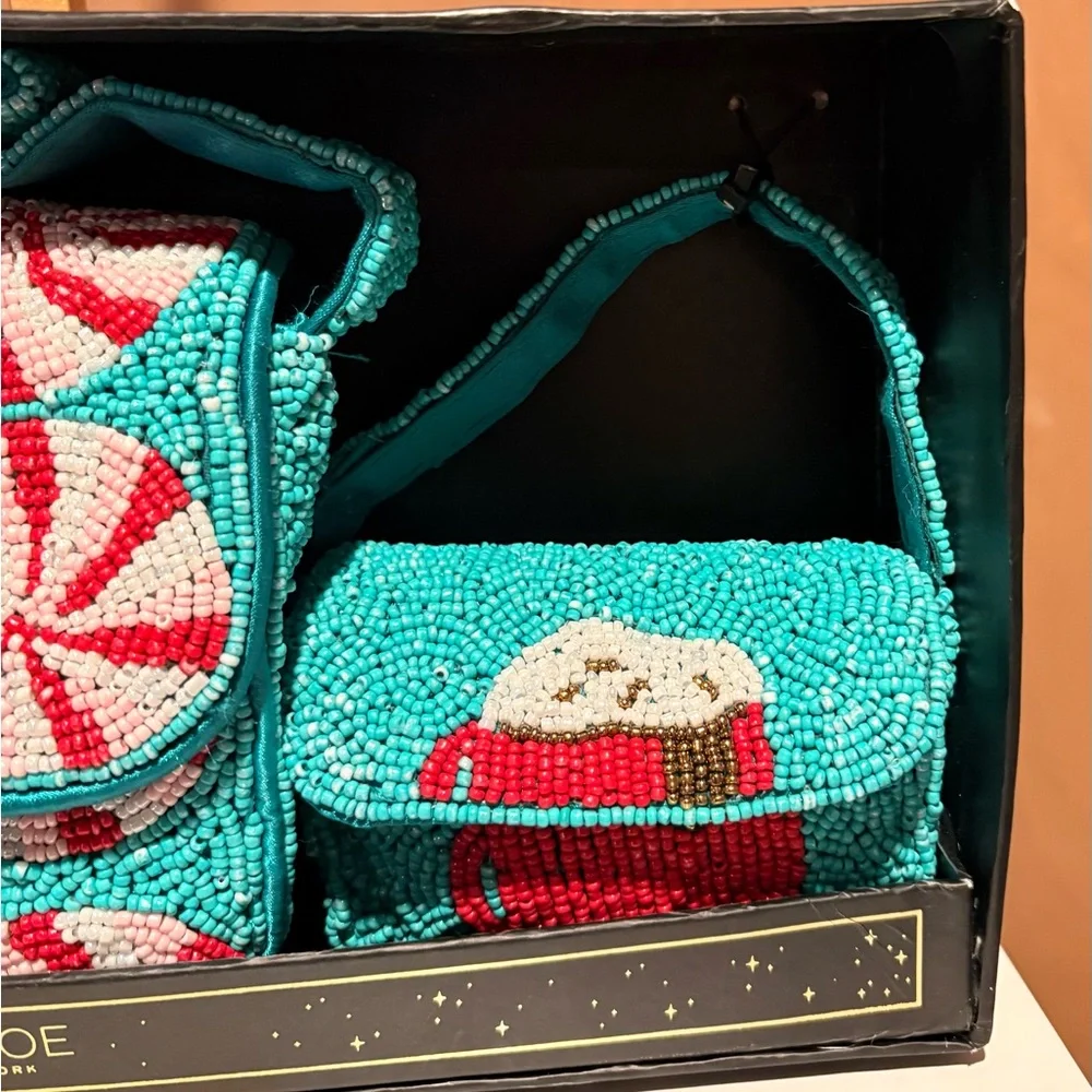 Rachel Zoe Peppermint Beaded Clutch and Wristlet Set - Picture 3 of 4